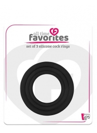 Набор из 3 эрекционных колец SILICONE COCKRINGS - Dream Toys - в Хабаровске купить с доставкой