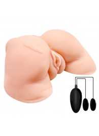 Телесная вибровагина Julie с 2 рабочими отверстиями - Baile - в Хабаровске купить с доставкой