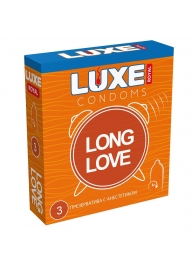 Презервативы с продлевающим эффектом LUXE Royal Long Love - 3 шт. - Luxe - купить с доставкой в Хабаровске