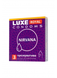 Презервативы с увеличенным количеством смазки LUXE Royal Nirvana - 3 шт. - Luxe - купить с доставкой в Хабаровске