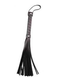Черная многохвостая плеть Pleasure Whip - 46 см. - Chisa - купить с доставкой в Хабаровске