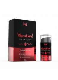 Жидкий интимный гель с эффектом вибрации Vibration! Strawberry - 15 мл. - INTT - купить с доставкой в Хабаровске