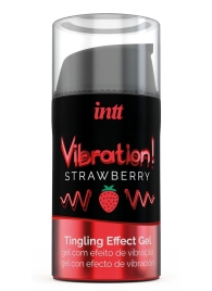 Жидкий интимный гель с эффектом вибрации Vibration! Strawberry - 15 мл. - INTT - купить с доставкой в Хабаровске