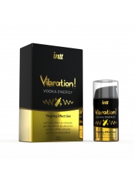 Жидкий интимный гель с эффектом вибрации Vibration! Vodka Energy - 15 мл. - INTT - купить с доставкой в Хабаровске