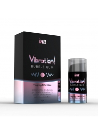 Жидкий интимный гель с эффектом вибрации Vibration! Bubble Gum - 15 мл. - INTT - купить с доставкой в Хабаровске
