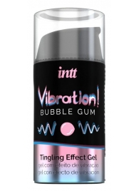 Жидкий интимный гель с эффектом вибрации Vibration! Bubble Gum - 15 мл. - INTT - купить с доставкой в Хабаровске