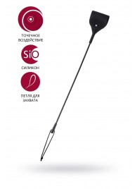 Черный гладкий стек с тонкой ручкой - 48 см. - ToyFa - купить с доставкой в Хабаровске