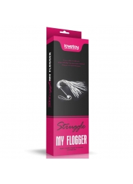 Серебристая плетка Struggle My Flogger с черной ручкой - 45 см. - Lovetoy - купить с доставкой в Хабаровске