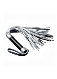 Серебристая плетка Struggle My Flogger с черной ручкой - 45 см. - Lovetoy - купить с доставкой в Хабаровске