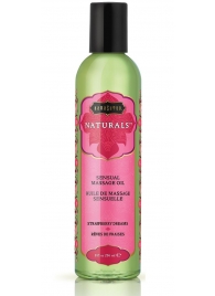 Массажное масло Naturals Strawberry Dreams с ароматом клубники - 236 мл. - Kama Sutra - купить с доставкой в Хабаровске