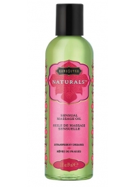 Массажное масло Naturals Strawberry Dreams с ароматом клубники - 59 мл. - Kama Sutra - купить с доставкой в Хабаровске