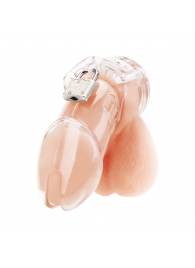 Прозрачная клетка целомудрия Acrylic See-thru Chastity Cage - BlueLine - купить с доставкой в Хабаровске
