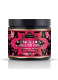 Пудра для тела Honey Dust Body Powder с ароматом клубники - 170 гр. - Kama Sutra - купить с доставкой в Хабаровске
