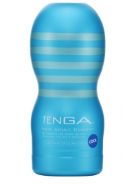 Мастурбатор с охлаждающей смазкой TENGA Original Vacuum Cup Cool - Tenga - в Хабаровске купить с доставкой