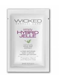 Гель-лубрикант на водно-силиконовой основе Simply Hybrid Jelle - 3 мл. - Wicked - купить с доставкой в Хабаровске