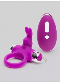 Лиловое виброкольцо с пультом ДУ Remote Control Cock Ring - Happy Rabbit - в Хабаровске купить с доставкой