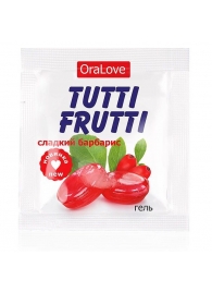 Гель-смазка Tutti-frutti со вкусом барбариса - 4 гр. - Биоритм - купить с доставкой в Хабаровске