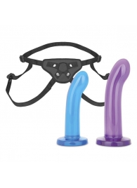 Страпон унисекс Beginners Strap-On с 2 насадками - 15 и 13 см. - Lux Fetish - купить с доставкой в Хабаровске