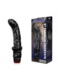 Черный вибромассажер простаты 6  Premium Prostate Massager - BlueLine - в Хабаровске купить с доставкой