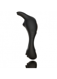 Черное эрекционное кольцо с двумя моторами Zeus Dual Vibe Cock Ring - FeelzToys - в Хабаровске купить с доставкой