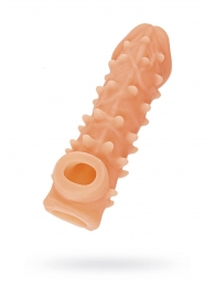 Телесная закрытая насадка с пупырышками Cock Sleeve Size M - 15,6 см. - KOKOS - в Хабаровске купить с доставкой