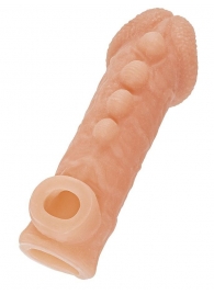 Телесная закрытая насадка с шишечками Cock Sleeve Size M - 15,6 см. - KOKOS - в Хабаровске купить с доставкой