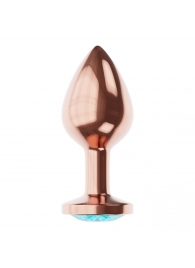 Пробка цвета розового золота с малиновым кристаллом Diamond Topaz Shine L - 8,3 см. - Lola Games - купить с доставкой в Хабаровске