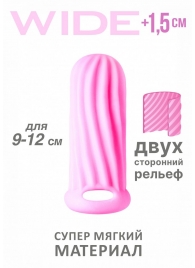 Розовый фаллоудлинитель Homme Wide - 11 см. - Lola Games - в Хабаровске купить с доставкой