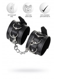 Черные наручники Anonymo на сцепке - ToyFa - купить с доставкой в Хабаровске