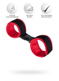 Красно-черные велюровые оковы Anonymo - ToyFa - купить с доставкой в Хабаровске