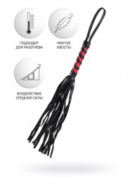 Черно-красный флоггер Anonymo - 45 см. - ToyFa - купить с доставкой в Хабаровске