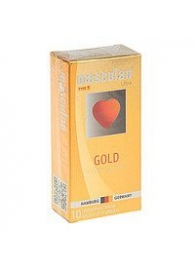 Презервативы Masculan Ultra Gold с золотым напылением и ароматом ванили - 10 шт. - Masculan - купить с доставкой в Хабаровске