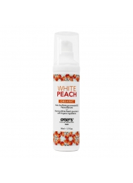 Разогревающее массажное масло Gourmet White Peach Organic с органическими ингредиентами - 50 мл. - Exsens - купить с доставкой в Хабаровске