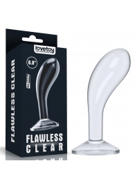 Прозрачный стимулятор простаты Flawless Clear Prostate Plug - 15 см. - Lovetoy - в Хабаровске купить с доставкой