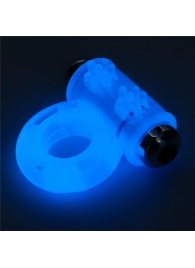 Голубое, светящееся в темноте эрекционное виброкольцо Lumino Play Vibrating Penis Ring - Lovetoy - в Хабаровске купить с доставкой
