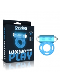 Голубое, светящееся в темноте эрекционное виброкольцо Lumino Play Vibrating Penis Ring - Lovetoy - в Хабаровске купить с доставкой