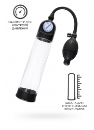 Прозрачная механическая помпа Roald с манометром - Sexus - в Хабаровске купить с доставкой