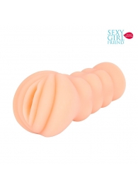 Телесный мастурбатор-вагина с комплектом эрекционных колец - Bior toys - в Хабаровске купить с доставкой