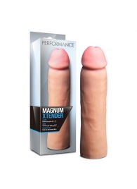 Телесная фаллическая насадка на пенис Magnum Xtender - 23 см. - Blush Novelties - в Хабаровске купить с доставкой
