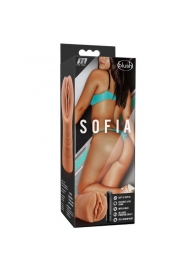 Мастурбатор-вагина цвета карамели Sofia с вибрацией - Blush Novelties - в Хабаровске купить с доставкой