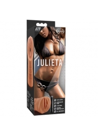 Мастурбатор-вагина цвета карамели Julieta с вибрацией - Blush Novelties - в Хабаровске купить с доставкой