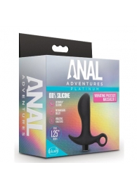 Черный анальный вибратор Silicone Vibrating Prostate Massager 01 - 10,8 см. - Blush Novelties - в Хабаровске купить с доставкой