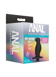 Черный анальный вибромассажёр Silicone Vibrating Prostate Massager 02 - 10,8 см. - Blush Novelties - в Хабаровске купить с доставкой