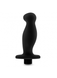 Черный анальный вибромассажёр Silicone Vibrating Prostate Massager 02 - 10,8 см. - Blush Novelties - в Хабаровске купить с доставкой
