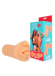 Телесный мастурбатор-ротик с высунутым язычком - Bior toys - в Хабаровске купить с доставкой