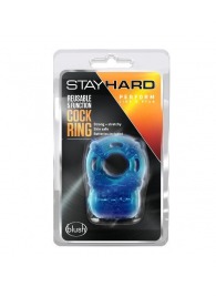 Голубое эрекционное виброкольцо Reusable 5 Function Cock Ring - Blush Novelties - в Хабаровске купить с доставкой