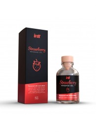 Массажный гель с ароматом клубники Strawberry - 30 мл. - INTT - купить с доставкой в Хабаровске