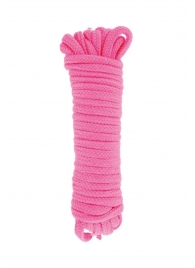 Розовая веревка для связывания Sweet Caress Rope - 10 метров - Sweet Caress - купить с доставкой в Хабаровске
