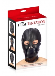 Маска-шлем с прорезями для глаз и регулируемым кляпом - Fetish Tentation - купить с доставкой в Хабаровске