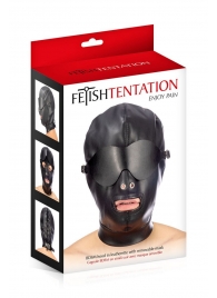 Маска-шлем с отверстием для рта и съемными шорами - Fetish Tentation - купить с доставкой в Хабаровске